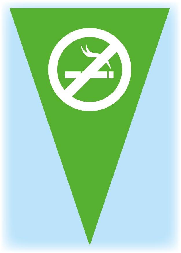 No smoking day bunting green