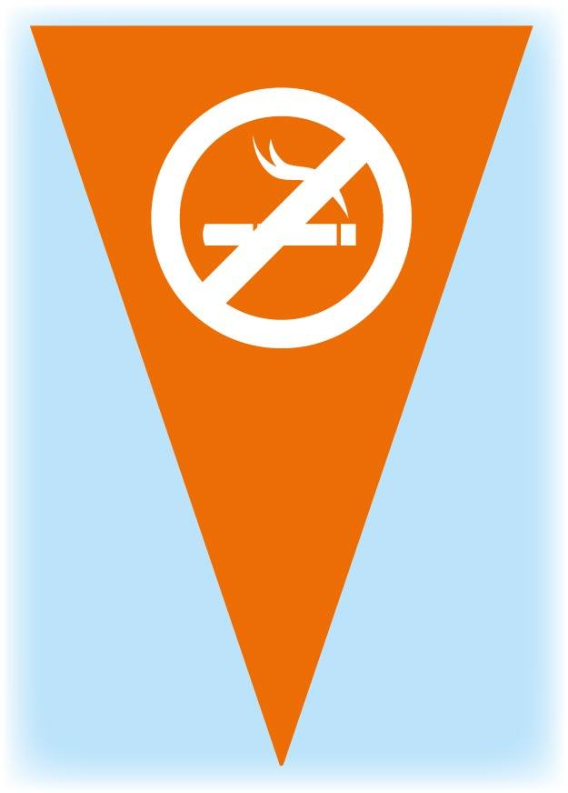 No smoking day bunting orange