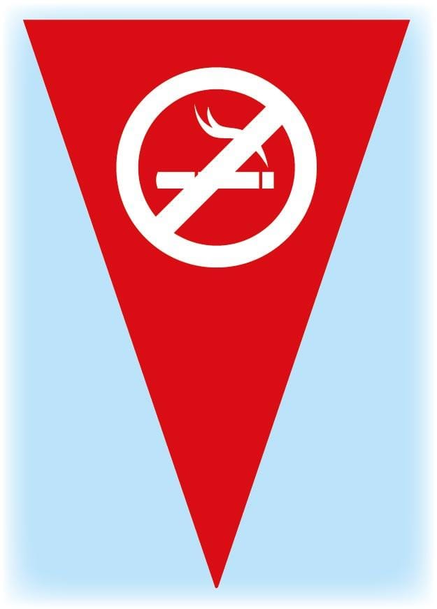 No smoking day bunting red