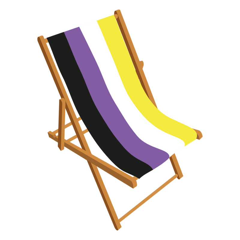 Non-Binary pride personalised deckchair