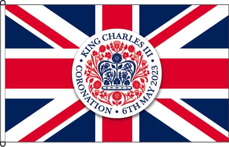 Official Emblem on Union Flag for the coronation of King Charles III
