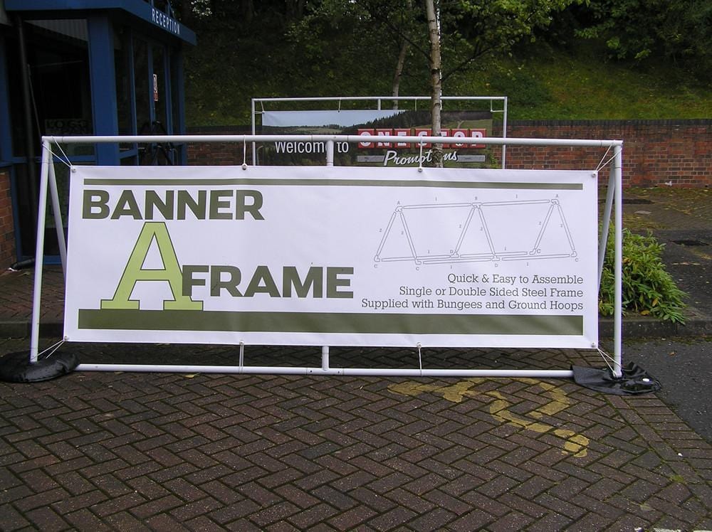 Steel Railing Banner Steel Banner A Frame - With a Banner – Flags and Flagpoles