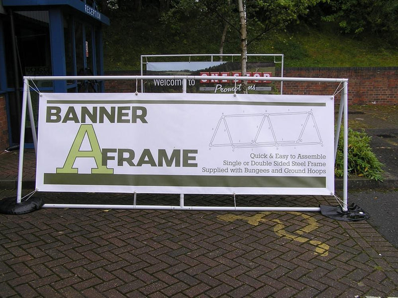 Steel Banner A Frame - With a Banner