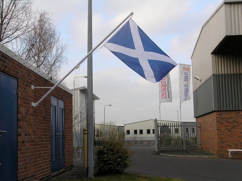 Wall Mounted Flagpole with Angled bracket - 2.5 Metre