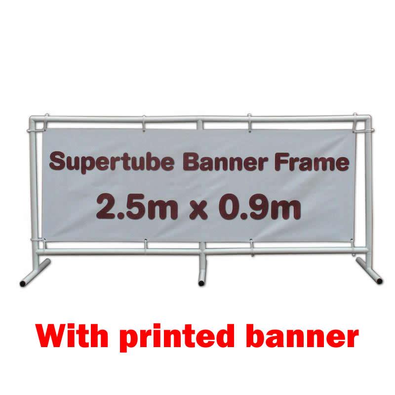 Supertube Banner Frame - 2.5m x 0.9m with Banner