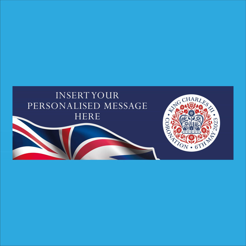 Personalised Coronation Banner - Blue design