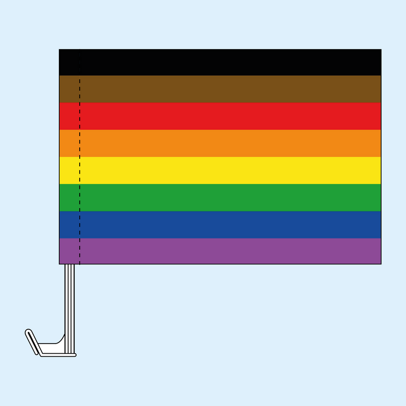 Philadelphia Pride Car Flag