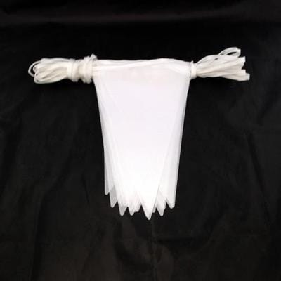 Plain White Fabric Bunting