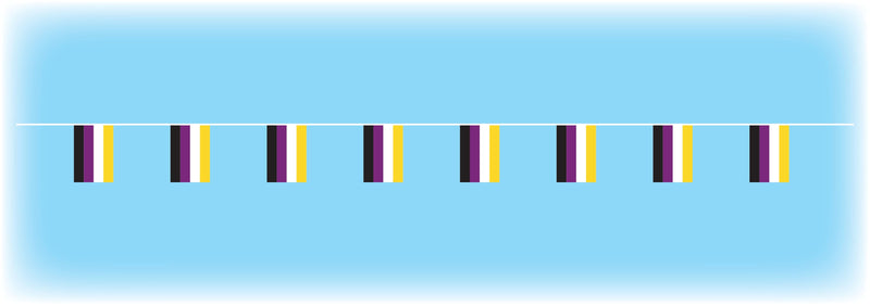 Nonbinary Flag Bunting - 10 metres