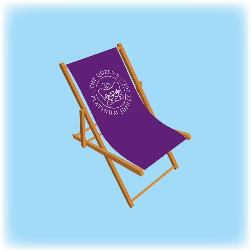 Queens Platinum Jubilee Deckchair - Purple Design