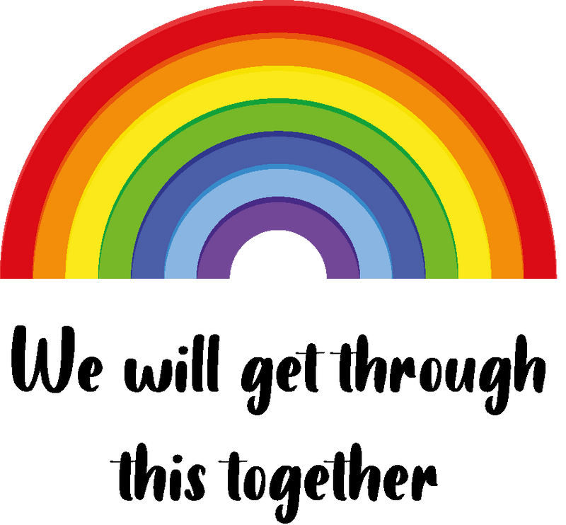 Rainbow "We'll get through this" T-shirt