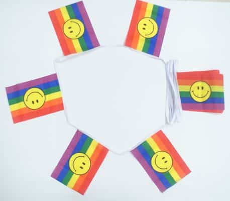 Rainbow Smiley Bunting (LGBTQ+ Pride)