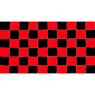 Red & Black Checkered 1.52m x 0.91m (5ftx 3ft) Budget Display Flag