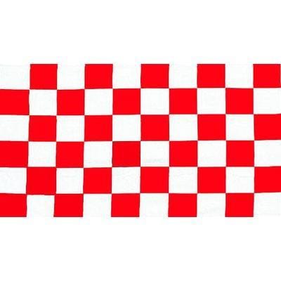 Red & White Checkered 1.52m x 0.91m (5ftx 3ft) Budget Display Flag