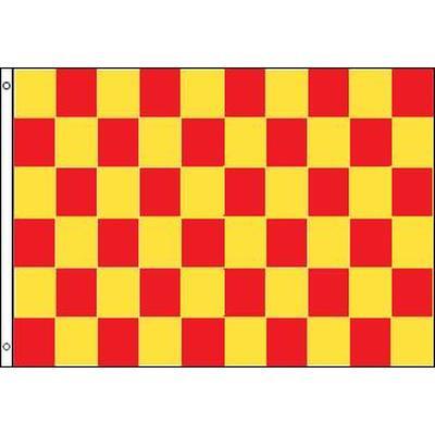 Red & Yellow Checkered 1.52m x 0.91m (5ftx 3ft) Budget Display Flag