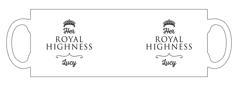 Her Royal Highness personalised mug