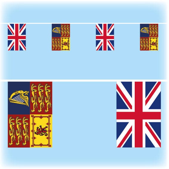 King Charles Coronation Bunting - Royal Standard Design