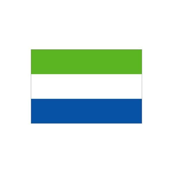 Sierra Leone 1.5yd (137x68cm) Sewn Flag with rope & toggle
