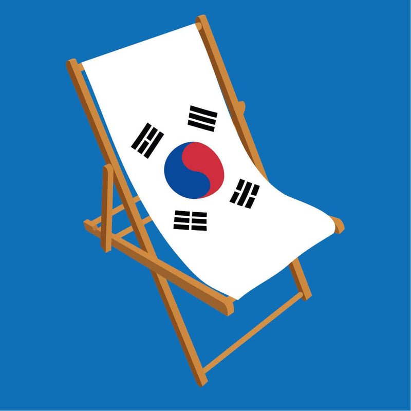 South Korea Flag Deckchair