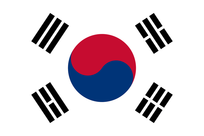 South Korea Table Flag