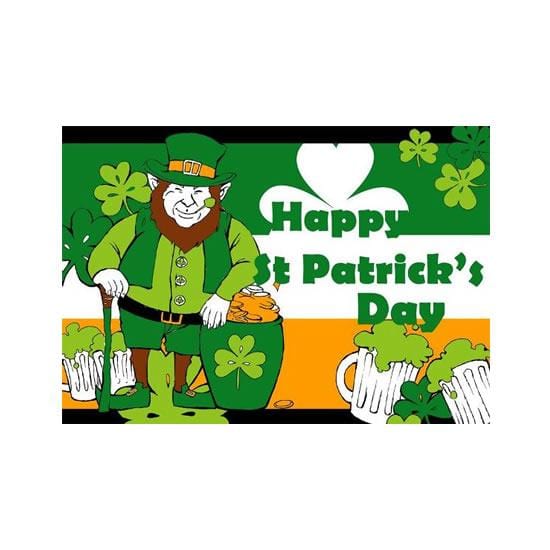 St Patricks Day Leprechaun Flag - 5ft x 3ft