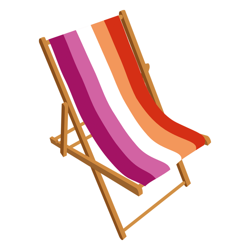 Sunset Lesbian Pride Deckchair