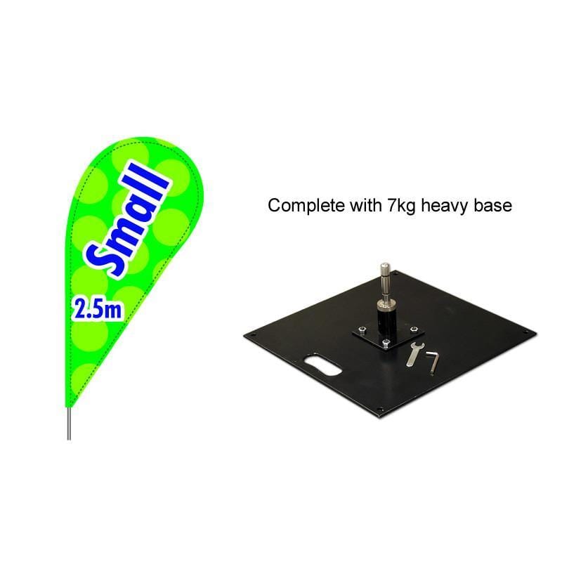 Small Teardrop Flag with 7kg base