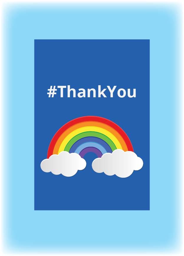 Rainbow "Thank You" Bunting for the Garden