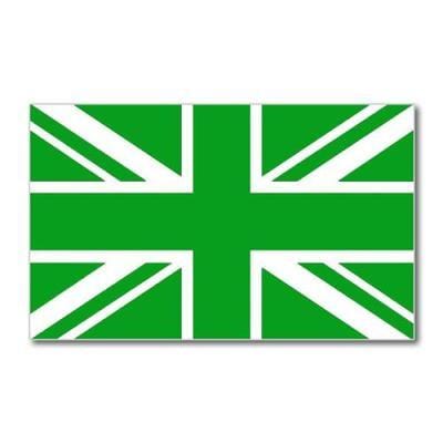 Green Union jack flag