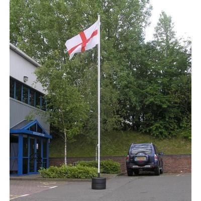 6m Universal Portable Flagpole with Twin Millstone Base