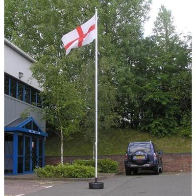 6m Universal Portable Flagpole with Single Millstone Base