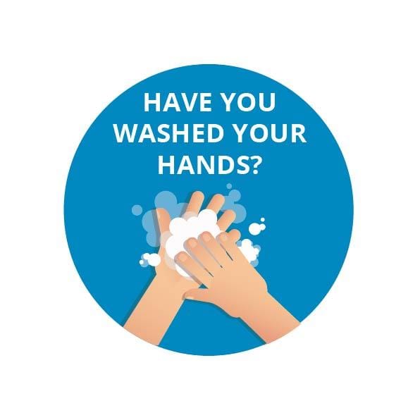 Wash your hands 37mm stickers