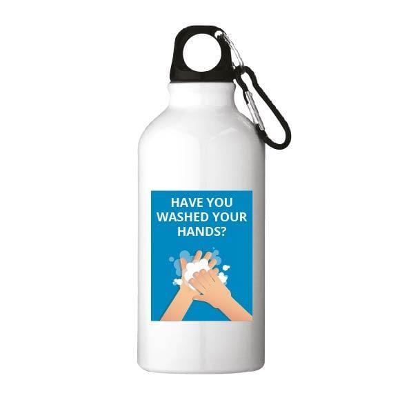 Wash your hands aluminium drinks bottle
