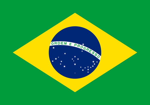 Brazil sewn flag