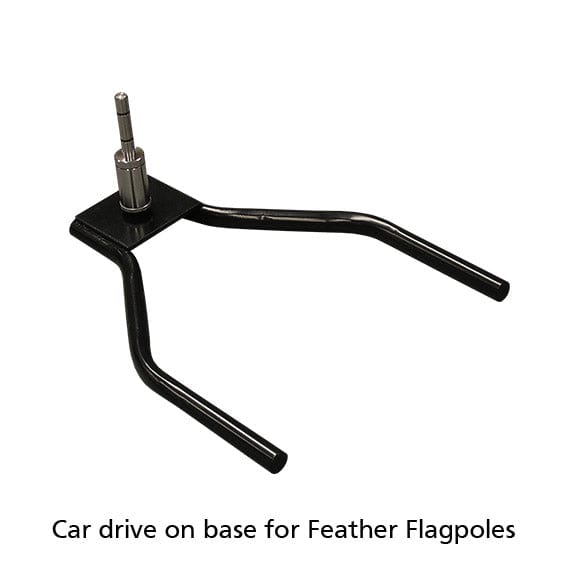 Car drive on base for Feather flagpoles